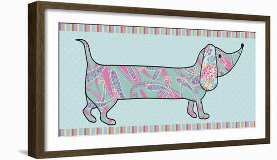 Paisley Pooch I-Linda Wood-Framed Giclee Print