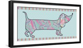 Paisley Pooch I-Linda Wood-Framed Giclee Print