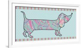 Paisley Pooch I-Linda Wood-Framed Giclee Print