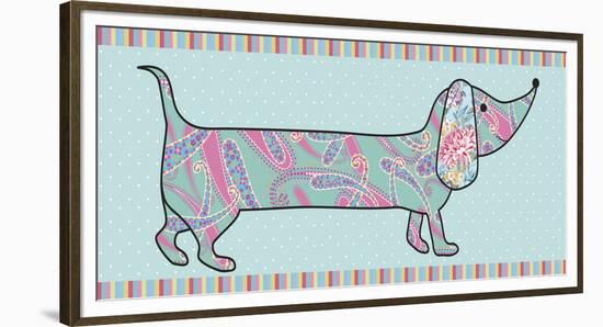 Paisley Pooch I-Linda Wood-Framed Giclee Print