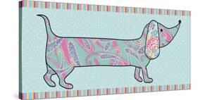 Paisley Pooch I-Linda Wood-Stretched Canvas