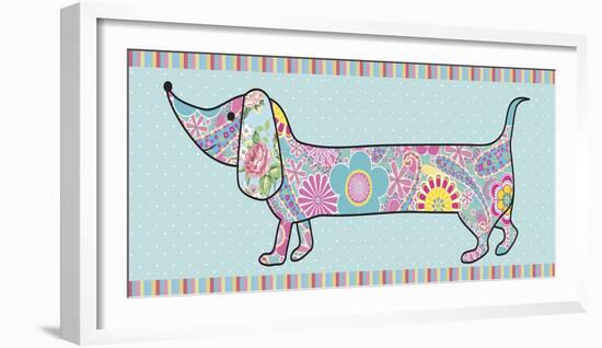 Paisley Pooch II-Linda Wood-Framed Giclee Print