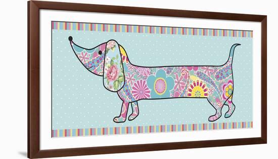 Paisley Pooch II-Linda Wood-Framed Giclee Print