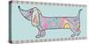 Paisley Pooch II-Linda Wood-Stretched Canvas