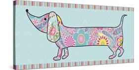 Paisley Pooch II-Linda Wood-Stretched Canvas