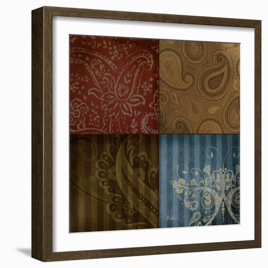 Paisley Squares II-Patricia Pinto-Framed Art Print