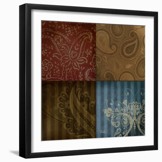 Paisley Squares II-Patricia Pinto-Framed Art Print