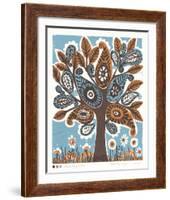 Paisley Tree-Zoe Badger-Framed Giclee Print