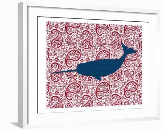 Paisley Whale 2-Kimberly Allen-Framed Art Print