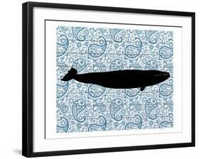 Paisley Whale 3-Kimberly Allen-Framed Art Print