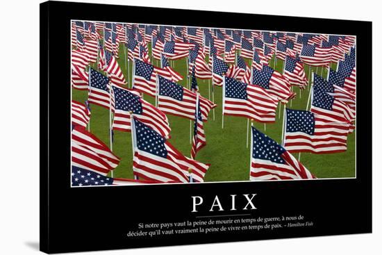 Paix: Citation Et Affiche D'Inspiration Et Motivation-null-Stretched Canvas