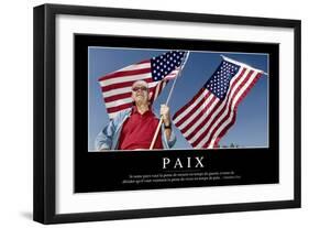 Paix: Citation Et Affiche D'Inspiration Et Motivation-null-Framed Photographic Print