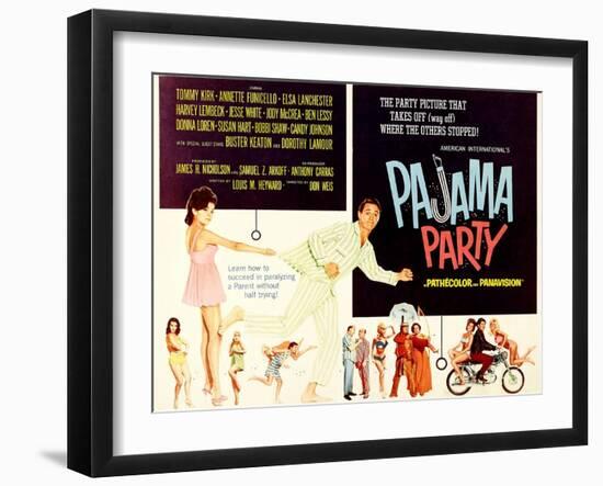 Pajama Party, Annette Funicello, Tommy Kirk, 1964-null-Framed Art Print