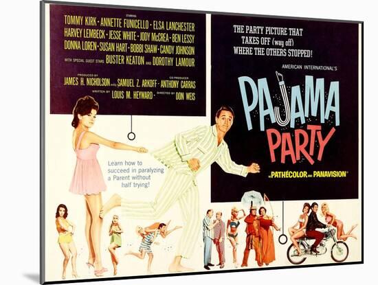 Pajama Party, Annette Funicello, Tommy Kirk, 1964-null-Mounted Art Print