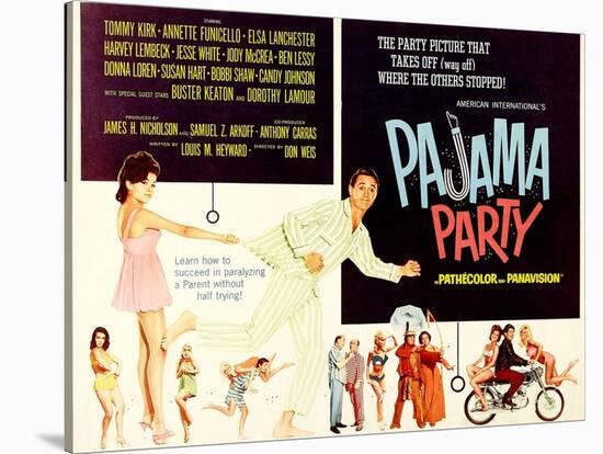 Pajama Party, Annette Funicello, Tommy Kirk, 1964-null-Stretched Canvas