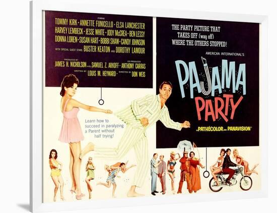 Pajama Party, Annette Funicello, Tommy Kirk, 1964-null-Framed Art Print