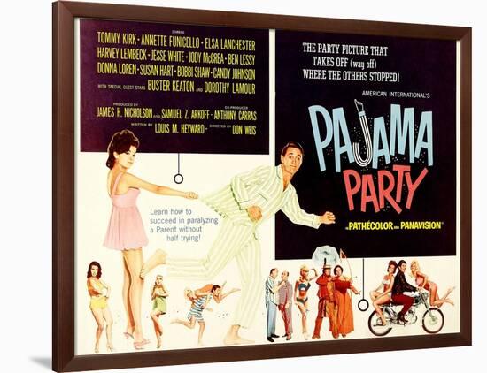 Pajama Party, Annette Funicello, Tommy Kirk, 1964-null-Framed Art Print