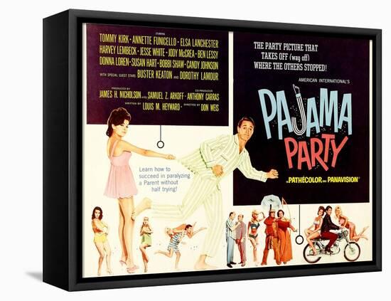 Pajama Party, Annette Funicello, Tommy Kirk, 1964-null-Framed Stretched Canvas