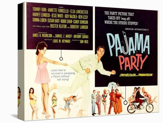 Pajama Party, Annette Funicello, Tommy Kirk, 1964-null-Stretched Canvas