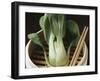 Pak Choi in Steaming Basket with Chopsticks-Eising Studio - Food Photo and Video-Framed Photographic Print