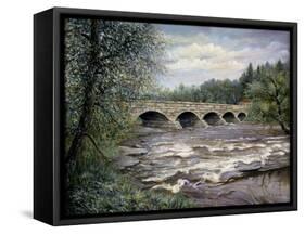 Pakenham Bridge Spring-Kevin Dodds-Framed Stretched Canvas