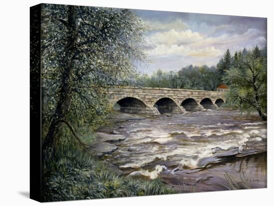 Pakenham Bridge Spring-Kevin Dodds-Stretched Canvas