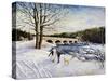 Pakenham Bridge Winter-Kevin Dodds-Stretched Canvas