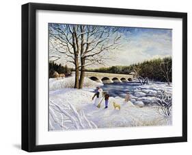 Pakenham Bridge Winter-Kevin Dodds-Framed Giclee Print