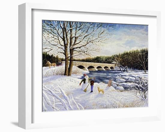 Pakenham Bridge Winter-Kevin Dodds-Framed Giclee Print