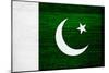 Pakistan Flag Design with Wood Patterning - Flags of the World Series-Philippe Hugonnard-Mounted Art Print
