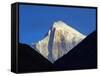 Pakistan, Gilgit-Baltistan, Hunza Valley, Karimabad, Golden Peak, also known as Spantik, Seen at Su-Nick Ledger-Framed Stretched Canvas