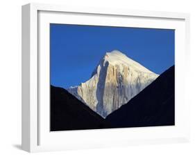 Pakistan, Gilgit-Baltistan, Hunza Valley, Karimabad, Golden Peak, also known as Spantik, Seen at Su-Nick Ledger-Framed Photographic Print