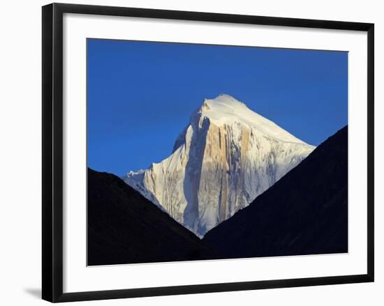 Pakistan, Gilgit-Baltistan, Hunza Valley, Karimabad, Golden Peak, also known as Spantik, Seen at Su-Nick Ledger-Framed Photographic Print