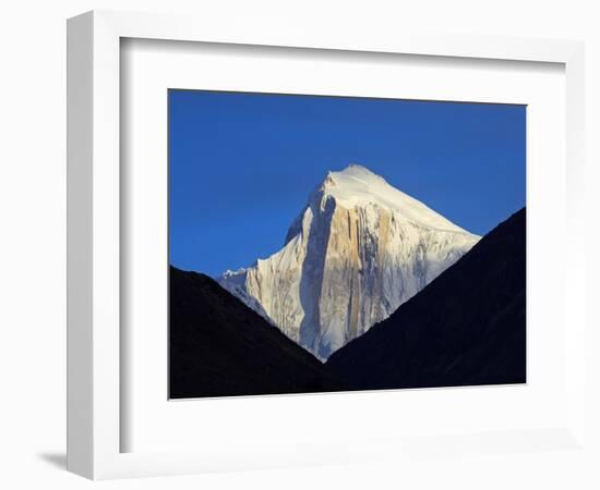 Pakistan, Gilgit-Baltistan, Hunza Valley, Karimabad, Golden Peak, also known as Spantik, Seen at Su-Nick Ledger-Framed Photographic Print