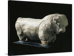 Pakistan, Mohenjo-Daro, Terracotta Bull Figurine-null-Stretched Canvas
