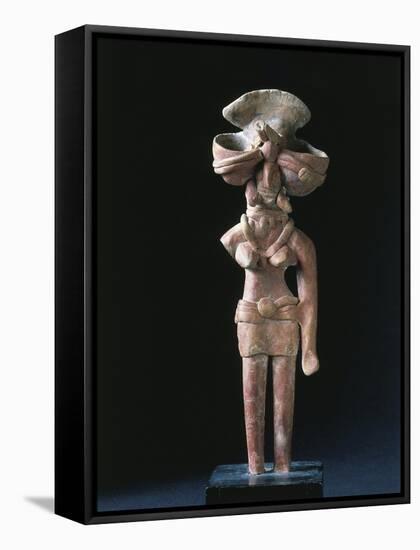 Pakistan, Mohenjo-Daro, Terracotta Figurine-null-Framed Stretched Canvas