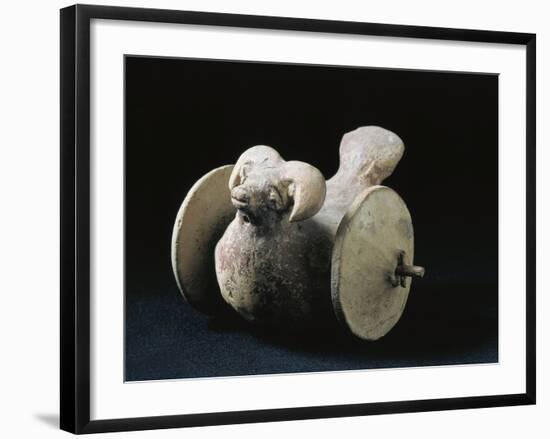 Pakistan, Mohenjo-Daro, Terracotta Toy Shaped as a Goat with Wheels-null-Framed Giclee Print