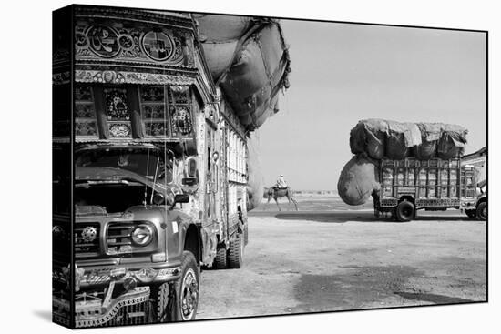 Pakistan, Truck on the Baluchistan Road-Bruno Morandi-Stretched Canvas