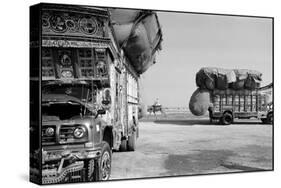 Pakistan, Truck on the Baluchistan Road-Bruno Morandi-Stretched Canvas