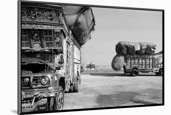 Pakistan, Truck on the Baluchistan Road-Bruno Morandi-Mounted Photographic Print