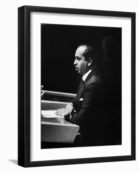 Pakistani Delegate Zulfikar Ali Khan Bhutto Speaking at the Un General Assembly-null-Framed Photographic Print