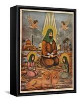 Pakistani Folk Print-null-Framed Stretched Canvas