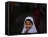 Pakistani Girl Waits for Her Mother to Get Rice During a Donated Food Distribution at the Beri Iman-null-Framed Stretched Canvas