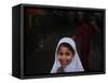 Pakistani Girl Waits for Her Mother to Get Rice During a Donated Food Distribution at the Beri Iman-null-Framed Stretched Canvas