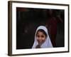 Pakistani Girl Waits for Her Mother to Get Rice During a Donated Food Distribution at the Beri Iman-null-Framed Photographic Print