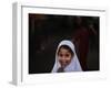 Pakistani Girl Waits for Her Mother to Get Rice During a Donated Food Distribution at the Beri Iman-null-Framed Photographic Print