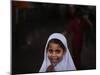 Pakistani Girl Waits for Her Mother to Get Rice During a Donated Food Distribution at the Beri Iman-null-Mounted Photographic Print