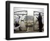 Pakistani Rangers Open the International Gate Between India-Pakistan-null-Framed Photographic Print