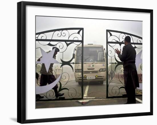 Pakistani Rangers Open the International Gate Between India-Pakistan-null-Framed Photographic Print