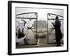 Pakistani Rangers Open the International Gate Between India-Pakistan-null-Framed Photographic Print